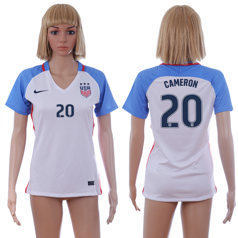 USA 20 CAMERON Home Women 2016 Copa America Centenario Soccer Jersey USA 20 CAMERON Home Women 2016 Copa America Centenario Soccer Jersey