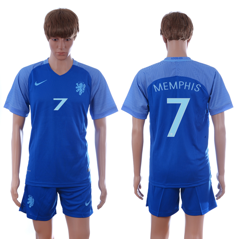 2016-17 Netherlands 7 MEMPHIS Away Soccer Jersey