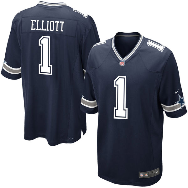 Nike Cowboys 1 Ezekiel Elliott Navy 2016 Draft Pick Elite Jersey