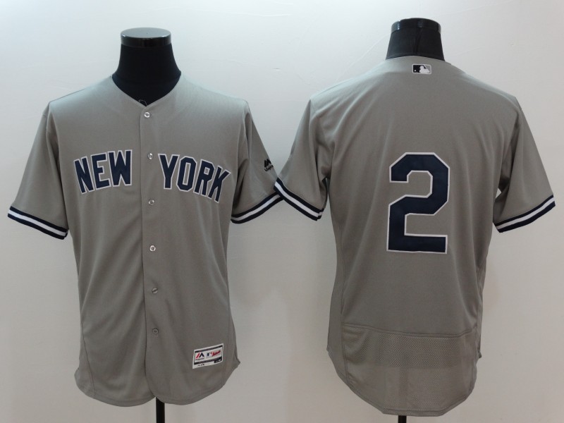 Yankees 2 Derek Jeter Grey Flexbase Jersey