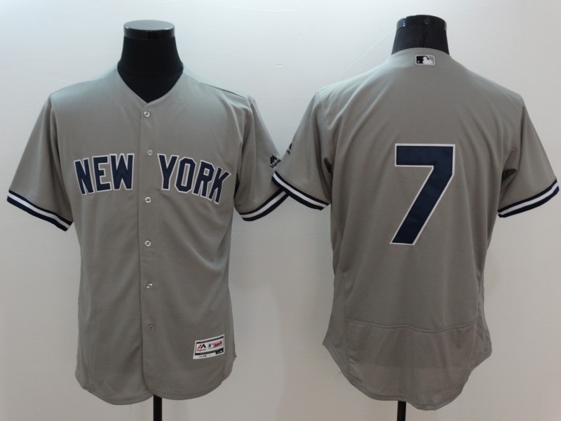 Yankees 7 Mickey Mantle Grey Flexbase Jersey