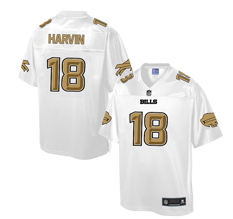 Nike Bills 18 Percy Harvin White Pro Line Elite Jersey
