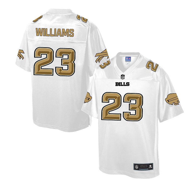 Nike Bills 23 Aaron Williams White Pro Line Elite Jersey