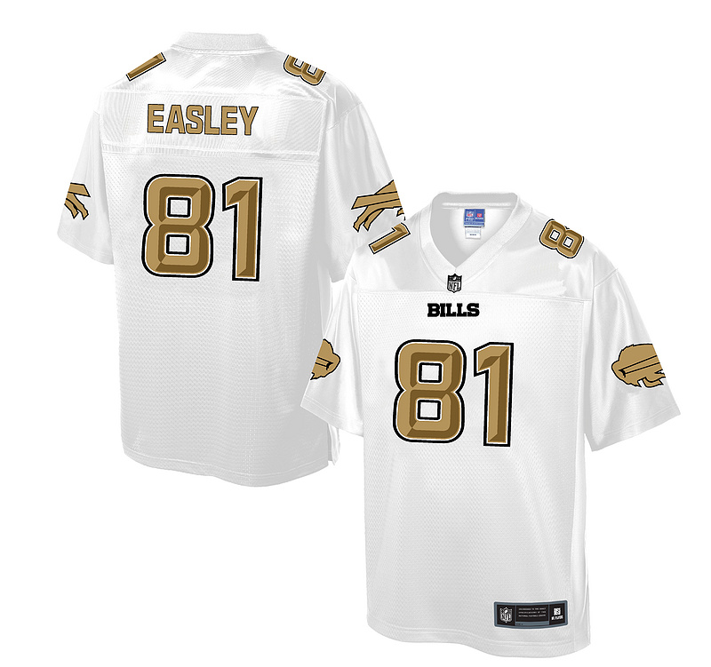 Nike Bills 81 Marcus Easley White Pro Line Elite Jersey