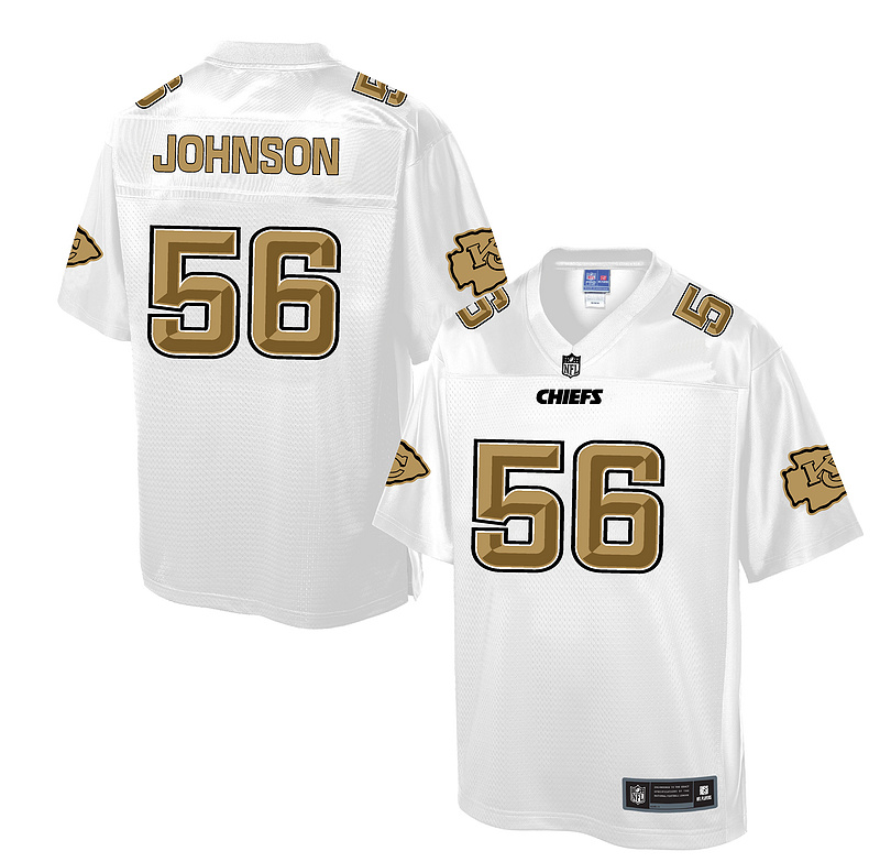 Nike Chiefs 56 Derrick Johnson White Pro Line Elite Jersey