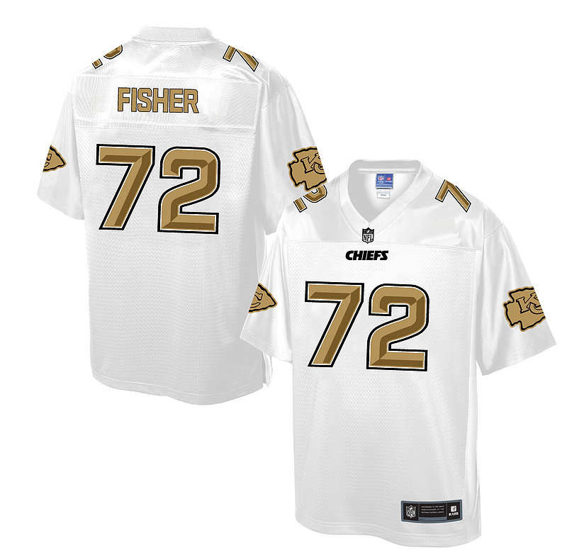 Nike Chiefs 72 Eric Fisher White Pro Line Elite Jersey