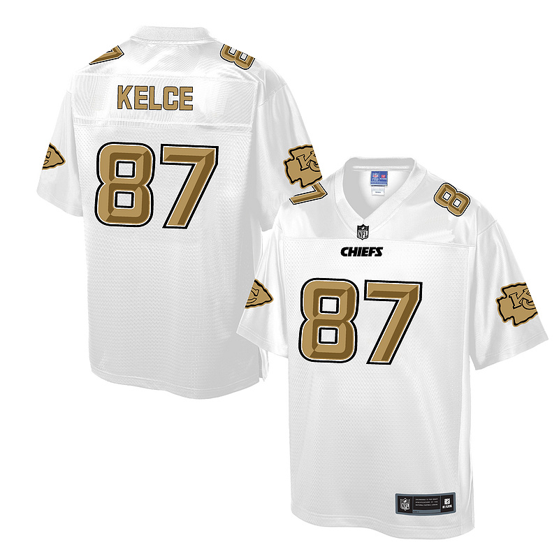 Nike Chiefs 87 Travis Kelce White Pro Line Elite Jersey