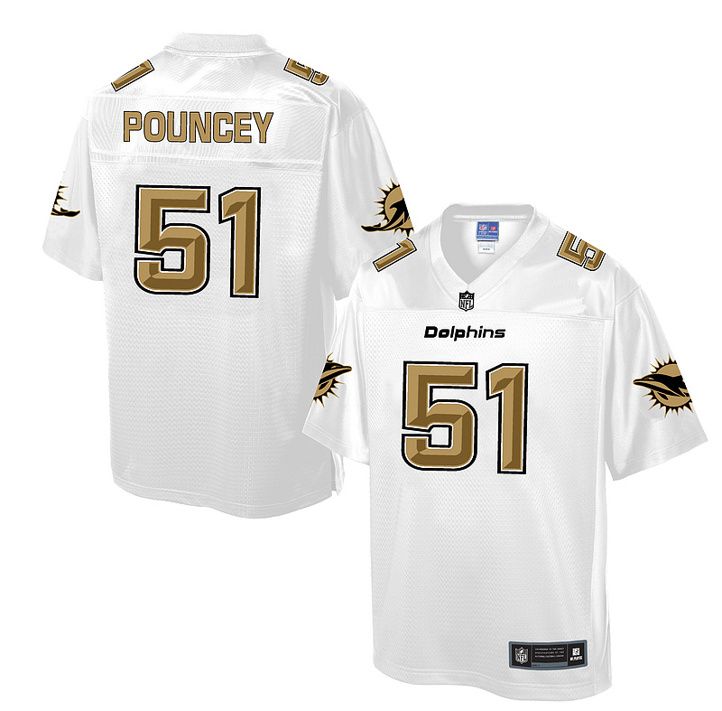 Nike Dolphins 51 Mike Pouncey White Pro Line Elite Jersey