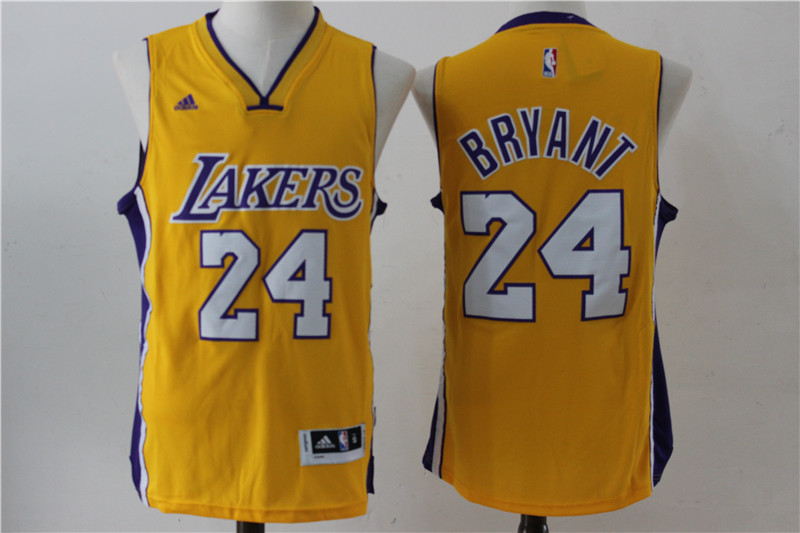 Lakers 24 Kobe Bryant Yellow Swingman Jersey