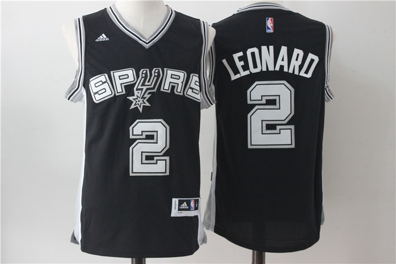 Spurs 2 Kawhi Leonard Black Swingman Jersey