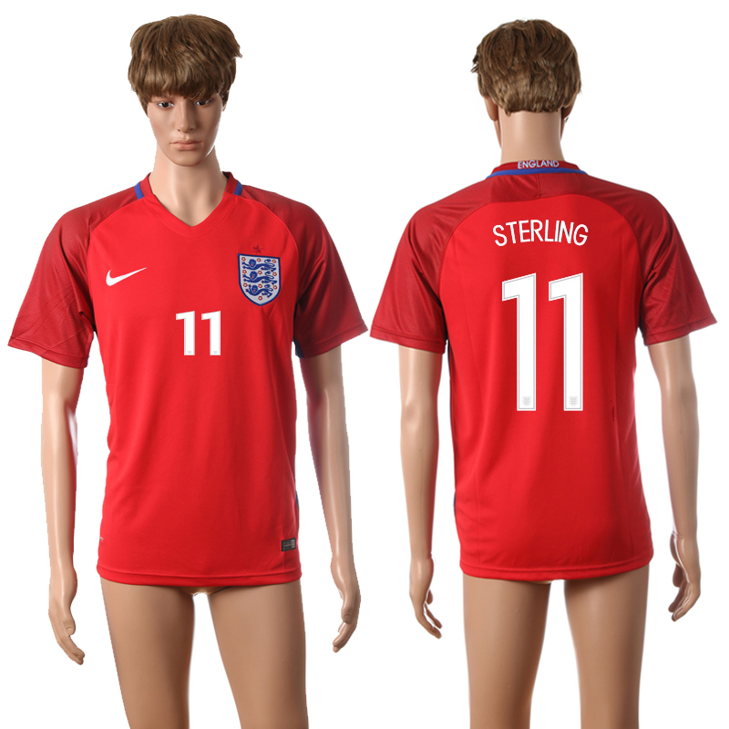 England 11 STERLING Away UEFA Euro 2016 Thailand Jersey