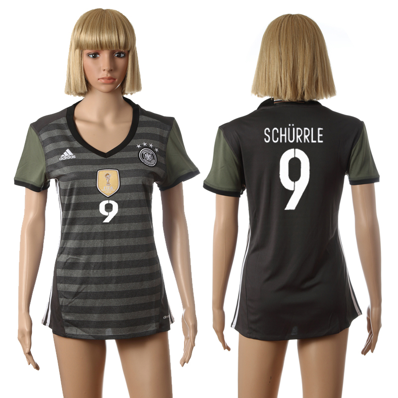 Germany 9 SCHURRLE Away UEFA Euro 2016 Women Soccer Jersey