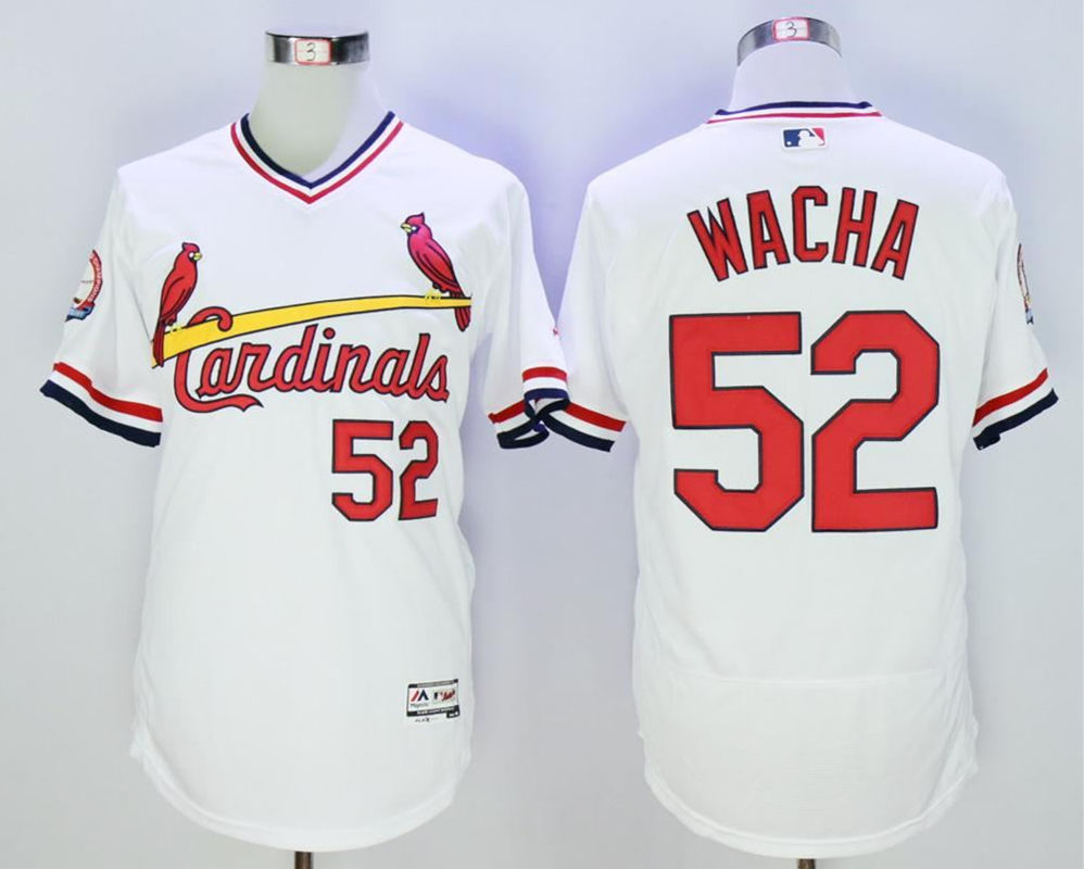 Cardinals 52 Michael Wacha White 1985 Throwback Flexbase Jersey Cardinals 52 Michael Wacha White 1985 Throwback Flexbase Jersey