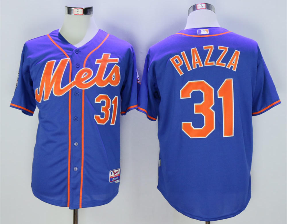 Mets 31 Mike Piazza Blue 2016 Hall Of Fame Cool Base Jersey
