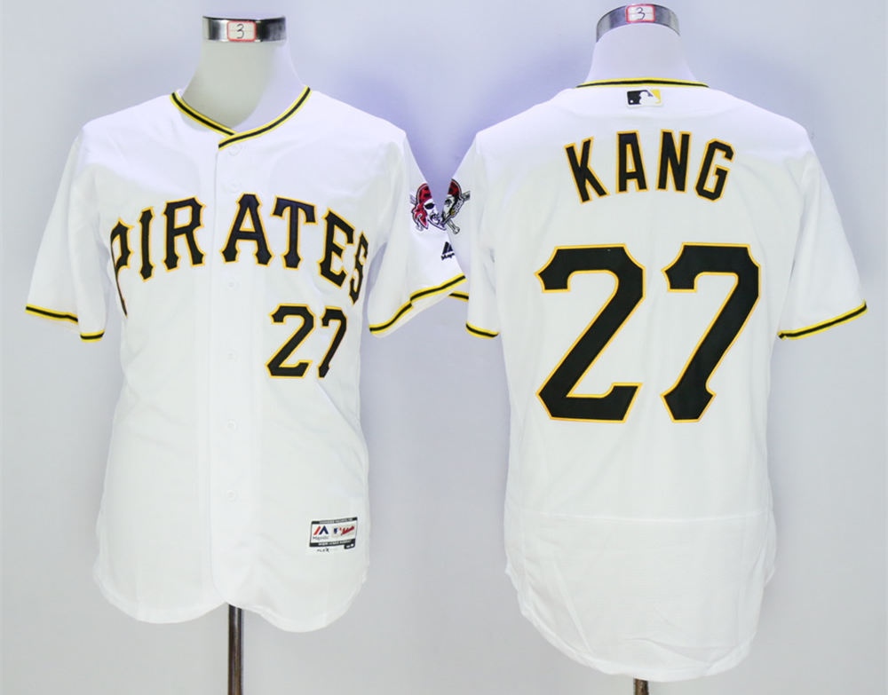 Pirates 27 Jung ho Kang White Flexbase Jersey