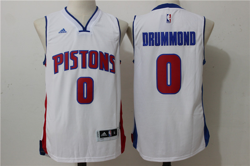 Pistons 0 Andre Drummond White Swingman Jersey