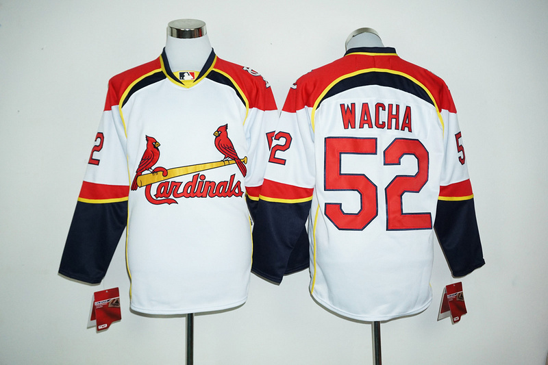 Cardinals 52 Michael Wacha White Long Sleeve Jersey