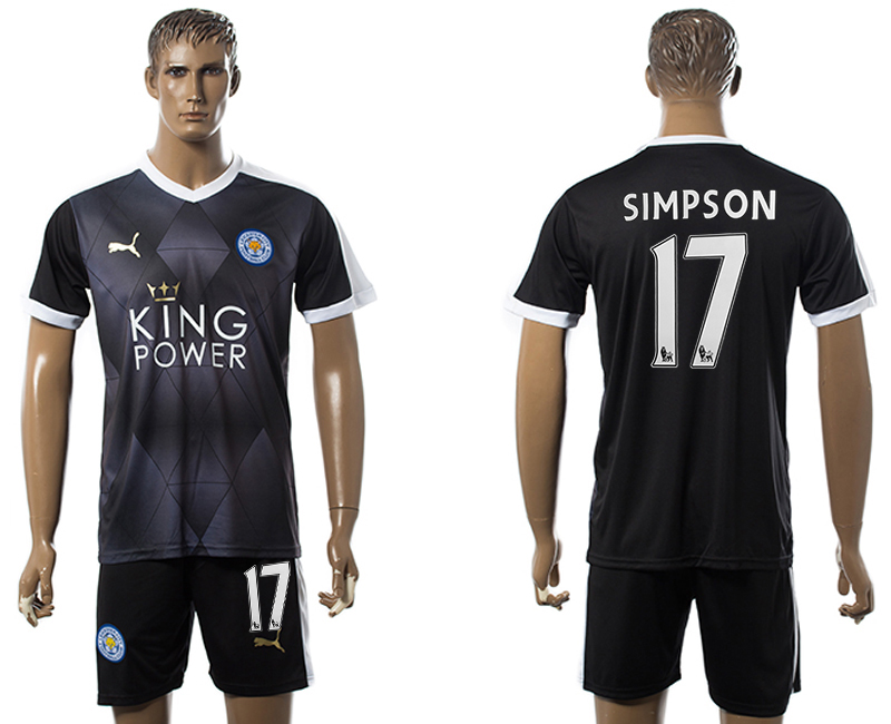 2015-16 Leicester City 17 SIMPSON Away Soccer Jersey