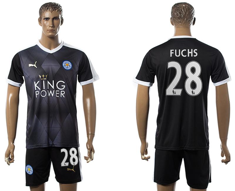 2015-16 Leicester City 28 FUCHS Away Soccer Jersey 2015-16 Leicester City 28 FUCHS Away Soccer Jersey