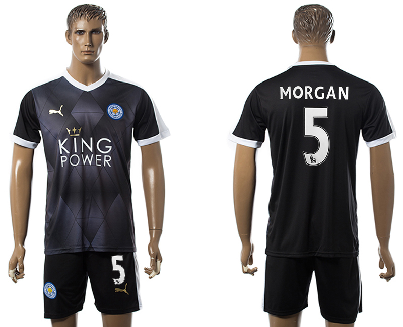 2015-16 Leicester City 5 MORGAN Away Soccer Jersey