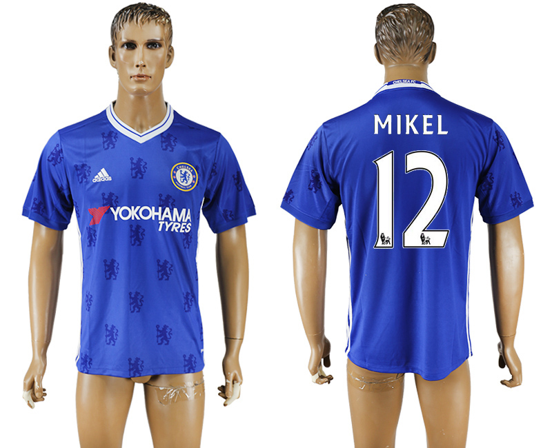 2016-17 Chelsea 12 MIKEL Home Thailand Soccer Jersey