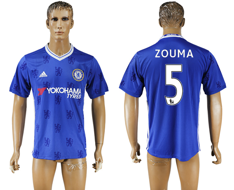 2016-17 Chelsea 5 ZOUMA Home Thailand Soccer Jersey