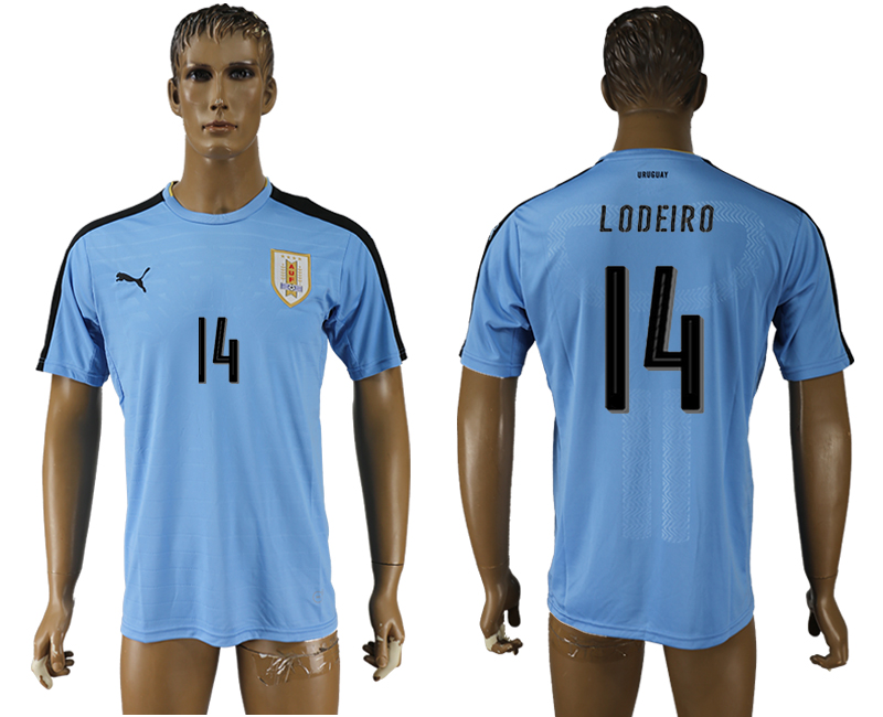 2016-17 Uruguay 14 LODEIRO Home Thailand Soccer Jersey
