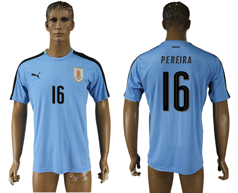 2016-17 Uruguay 16 PEREIRA Home Thailand Soccer Jersey