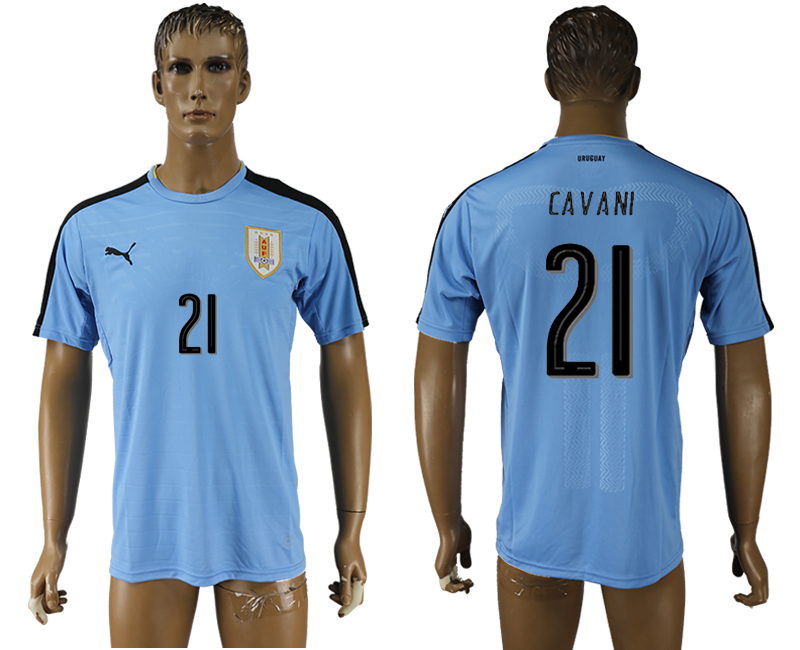 2016-17 Uruguay 21 CAVANI Home Thailand Soccer Jersey