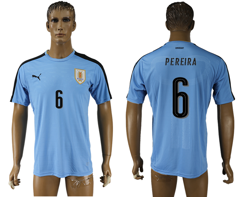 2016-17 Uruguay 6 PEREIRA Home Thailand Soccer Jersey