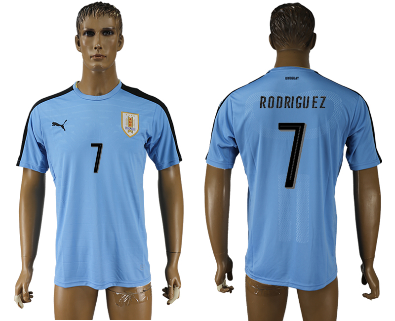 2016-17 Uruguay 7 RODRIGUEZ Home Thailand Soccer Jersey