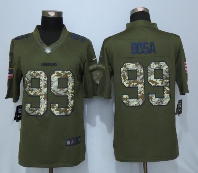Nike Chargers 99 Joey Bosa Green Salute To Service Limited Jersey