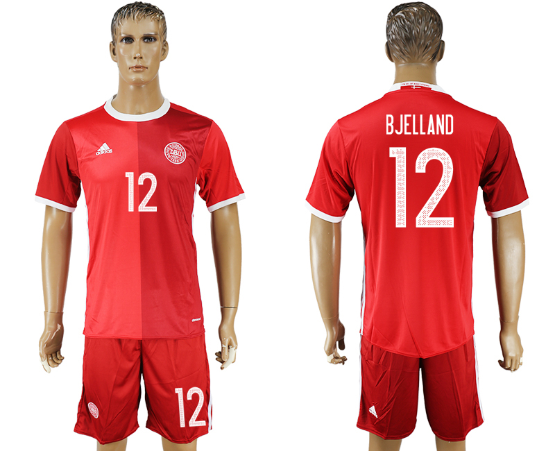 2016-17 Denmark 12 BJELLAND Home Soccer Jersey