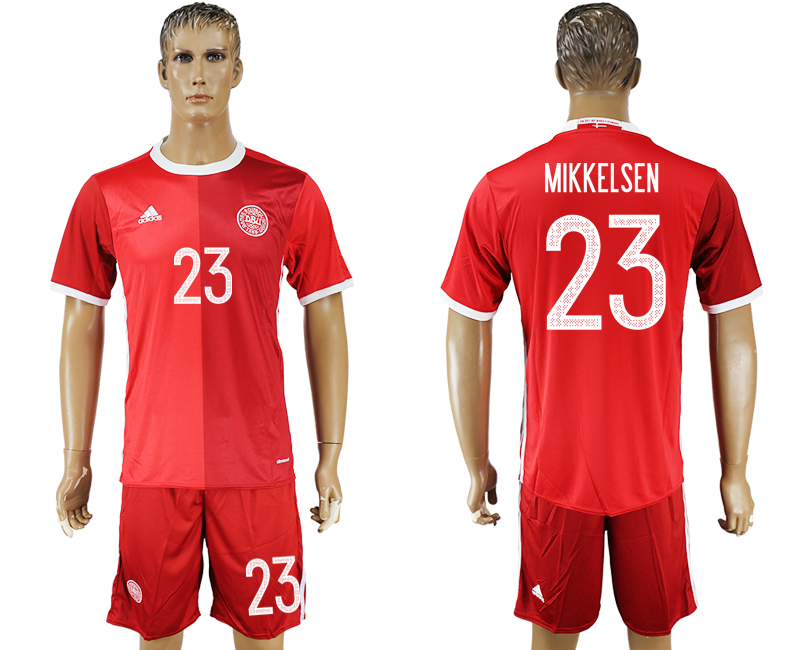 2016-17 Denmark 23 MIKKELSEN Home Soccer Jersey
