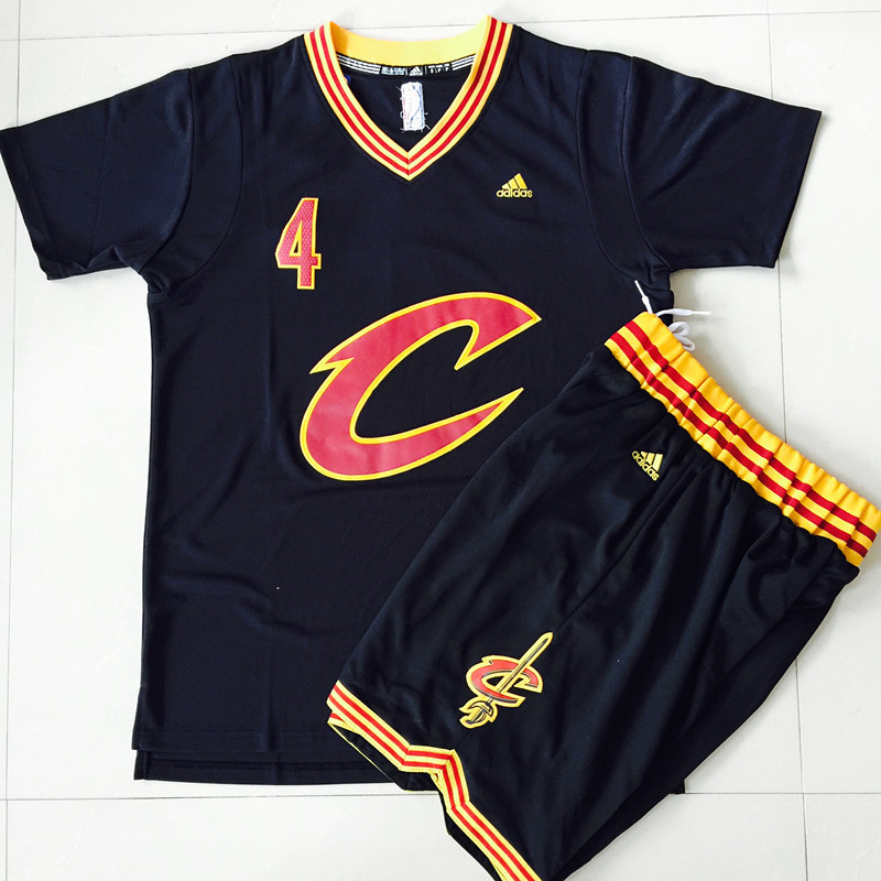 Cavaliers 4 Iman Shumpert Black Short Sleeve Swingman Jersey(With Shorts) - Click Image to Close