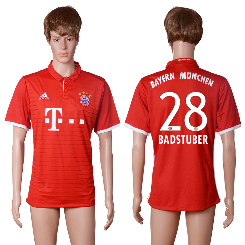2016-17 Bayern Munich 28 BADSTUBER Home Thailand Soccer Jersey