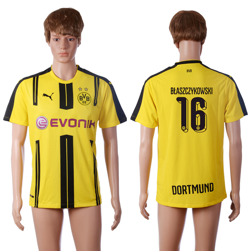 2016-17 Dortmund 16 BLASZCZYKOWSKI Home Thailand Soccer Jersey
