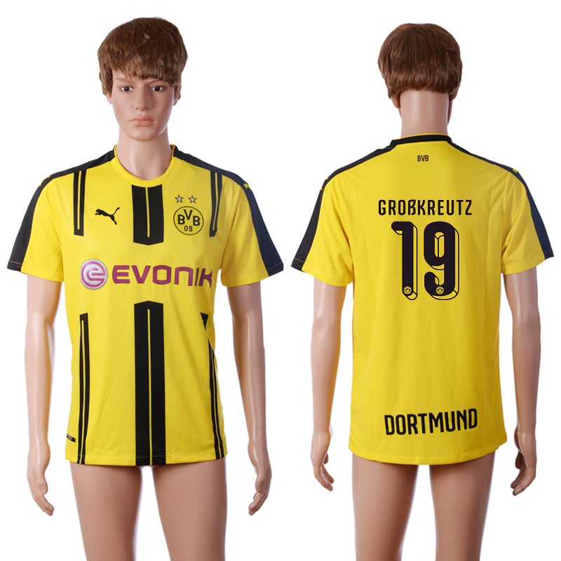 2016-17 Dortmund 19 GROBKREUTZ Home Thailand Soccer Jersey