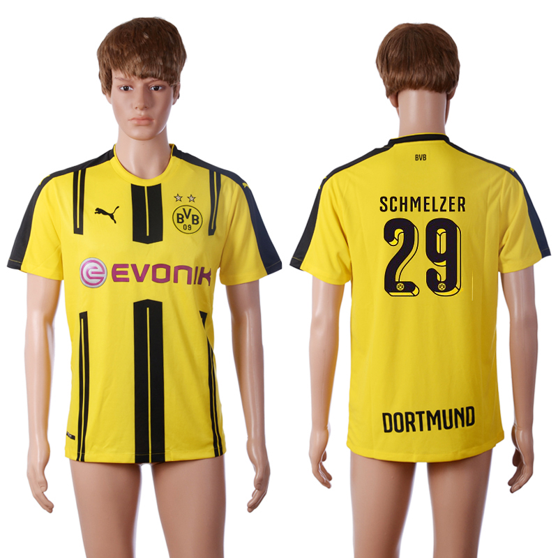 2016-17 Dortmund 29 SCHMELZER Home Thailand Soccer Jersey