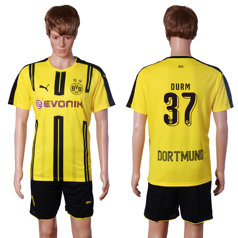 2016-17 Dortmund 37 DURM Home Soccer Jersey