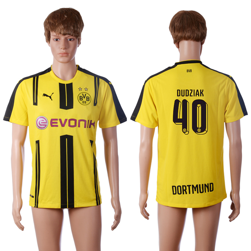 2016-17 Dortmund 40 DUDZIAK Home Thailand Soccer Jersey