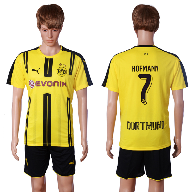 2016-17 Dortmund 7 HOFMANN Home Soccer Jersey 2016-17 Dortmund 7 HOFMANN Home Soccer Jersey