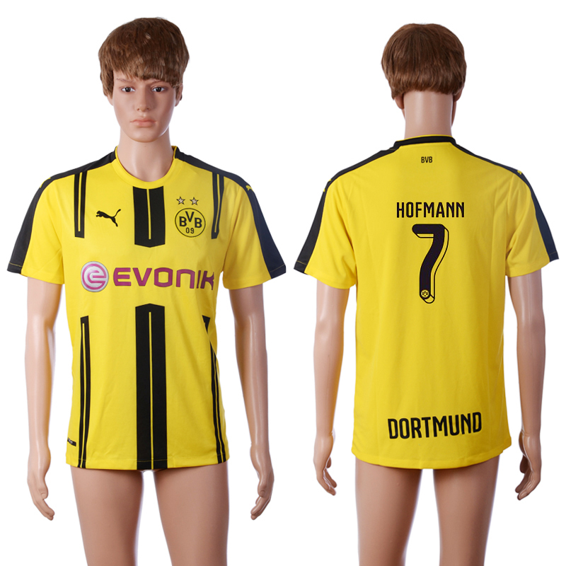 2016-17 Dortmund 7 HOFMANN Home Thailand Soccer Jersey