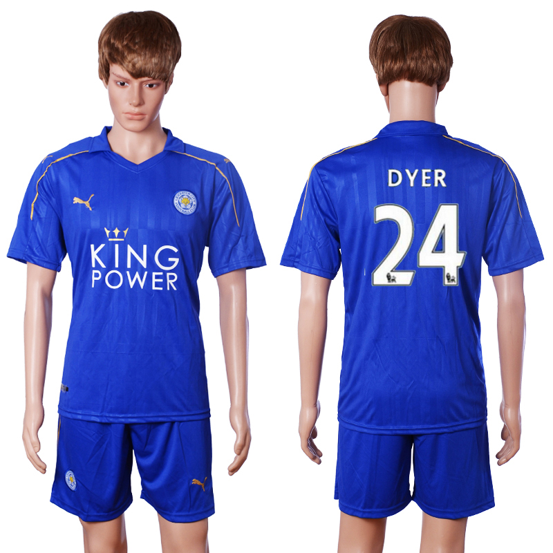 2016-17 Leicester City 24 DYER Home Soccer Jersey