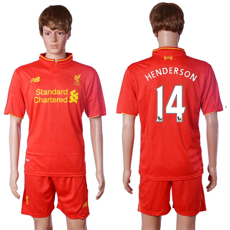 2016-17 Liverpool 14 HENDERSON Home Soccer Jersey