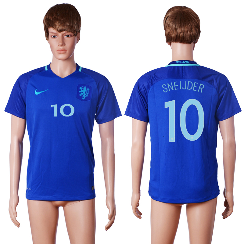 2016-17 Netherlands 10 SNEIJDER Away Thailand Soccer Jersey
