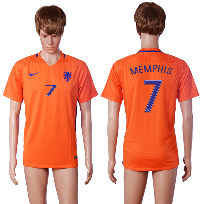 2016-17 Netherlands 7 MEMPHIS Home Thailand Soccer Jersey 2016-17 Netherlands 7 MEMPHIS Home Thailand Soccer Jersey
