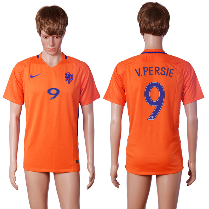2016-17 Netherlands 9 V.PERSIE Home Thailand Soccer Jersey