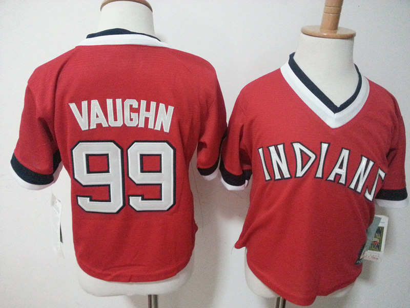 Indians 99 Ricky Vaughn Red Toddler New Cool Base Jersey