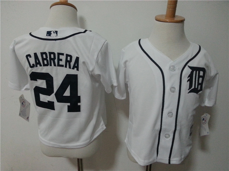 Tigers 24 Miguel Cabrera Toddler New Cool Base Jersey